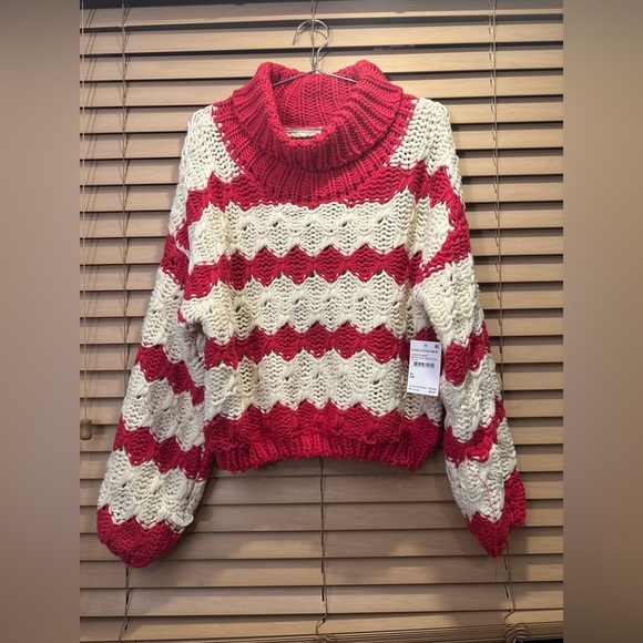 Grey Collective XL Red Knit Sweater - Picture 2 of 8